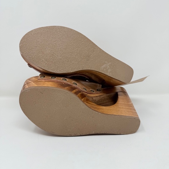 New Bed Stu Imelda Wedges Tan Rustic Sz 8.5 - Picture 12 of 13